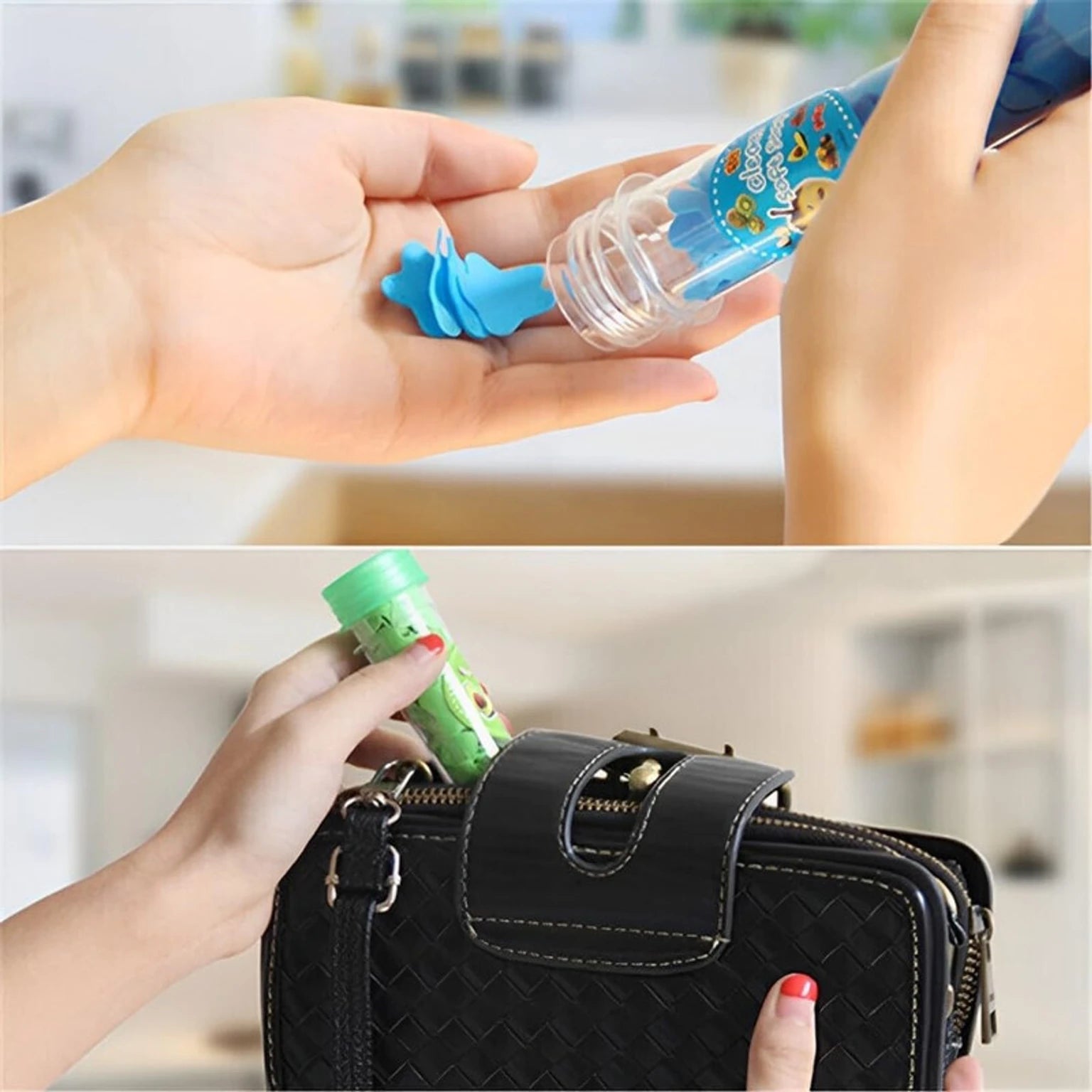 Portable Travel Paper Soap Sheets - 4 Pack Fruit Scented Disposable Mini Soap Flakes in Tubes for Hand Washing, Camping, and Outdoors