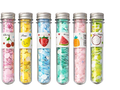 Portable Travel Paper Soap Sheets - 4 Pack Fruit Scented Disposable Mini Soap Flakes in Tubes for Hand Washing, Camping, and Outdoors