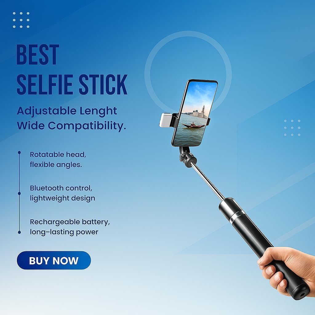 Selfie Stick Tripod, 67 Inch (170CM) Tripod for Mobile Phone, Multi-Functional Bluetooth remote Compatible  All Smartphones