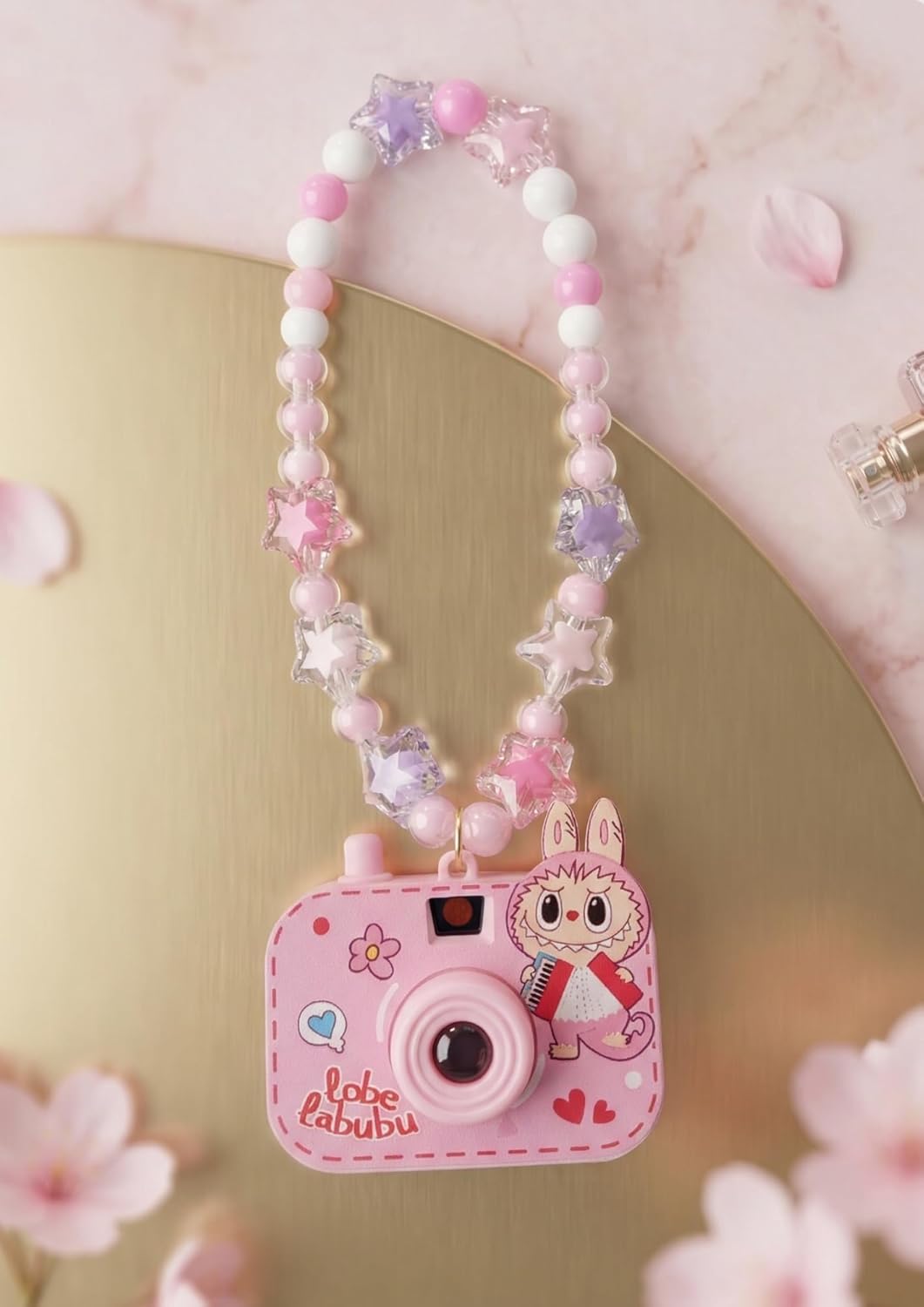 Camera Keychain for Kids – Cute Pink Monster Cartoon Design, Camera Projector Keychain, Projector Camera for Kids