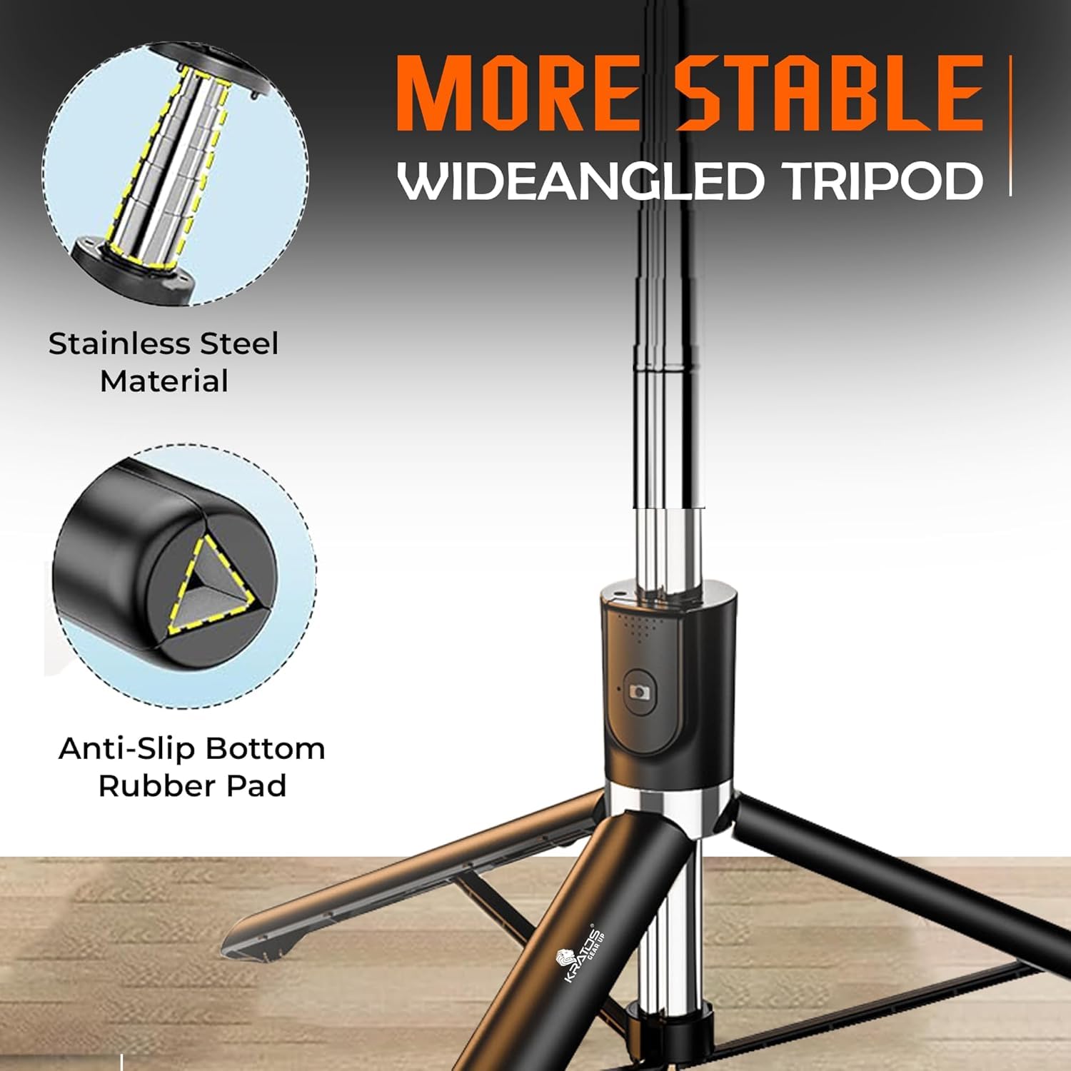 Selfie Stick Tripod, 67 Inch (170CM) Tripod for Mobile Phone, Multi-Functional Bluetooth remote Compatible  All Smartphones