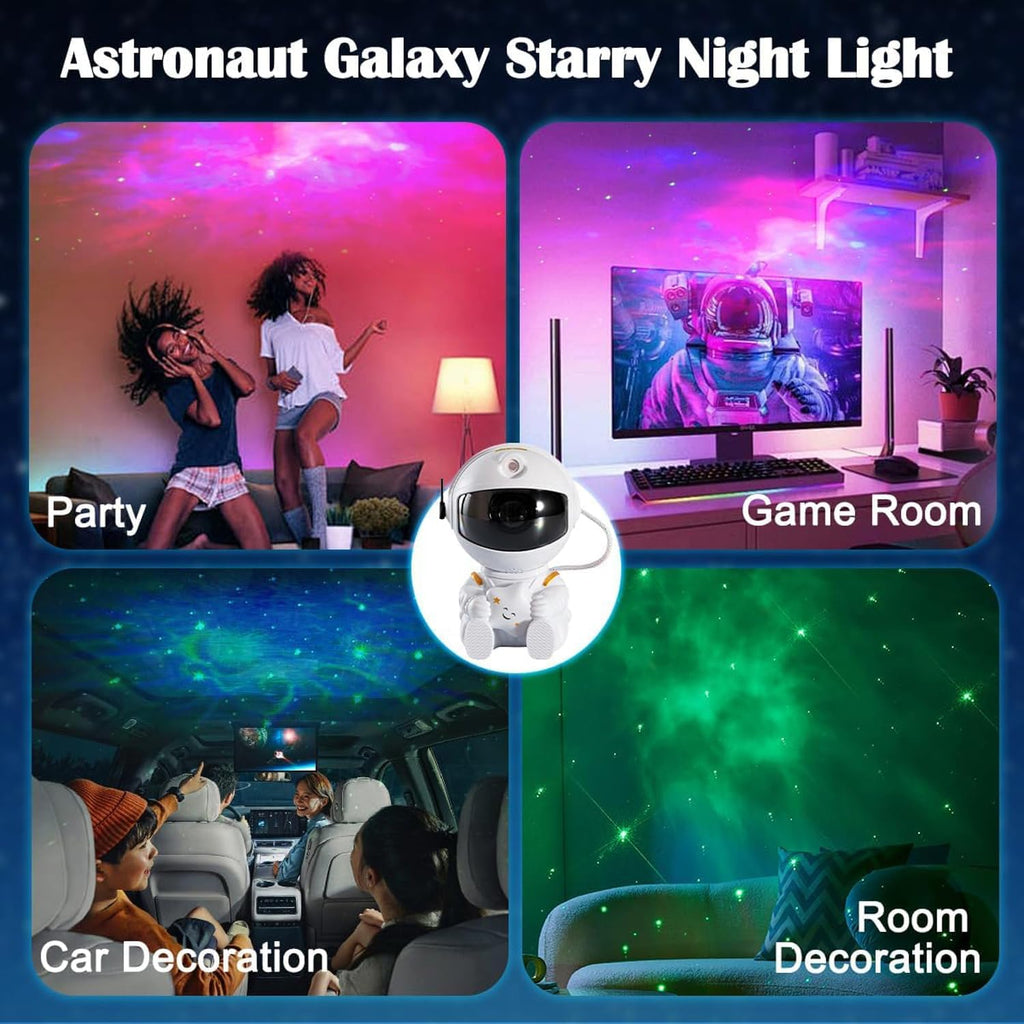 Plastic Astronaut Night Light Galaxy LED Projector Lamp with Remote Control, and 360° Adjustable