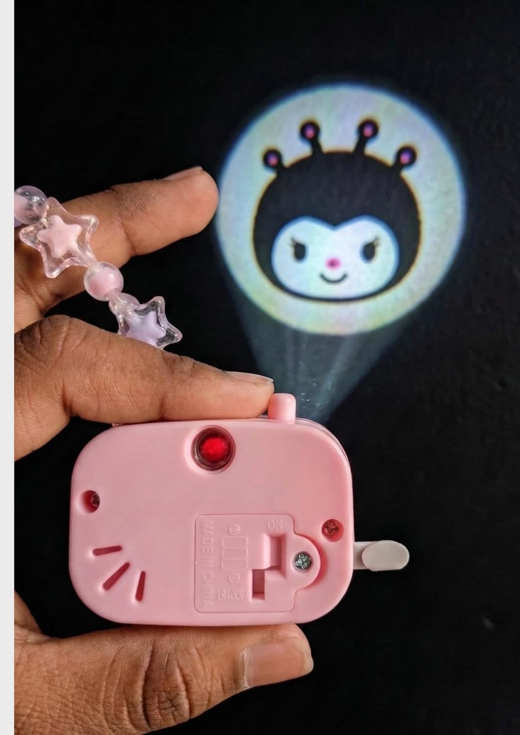 Camera Keychain for Kids – Cute Pink Monster Cartoon Design, Camera Projector Keychain, Projector Camera for Kids