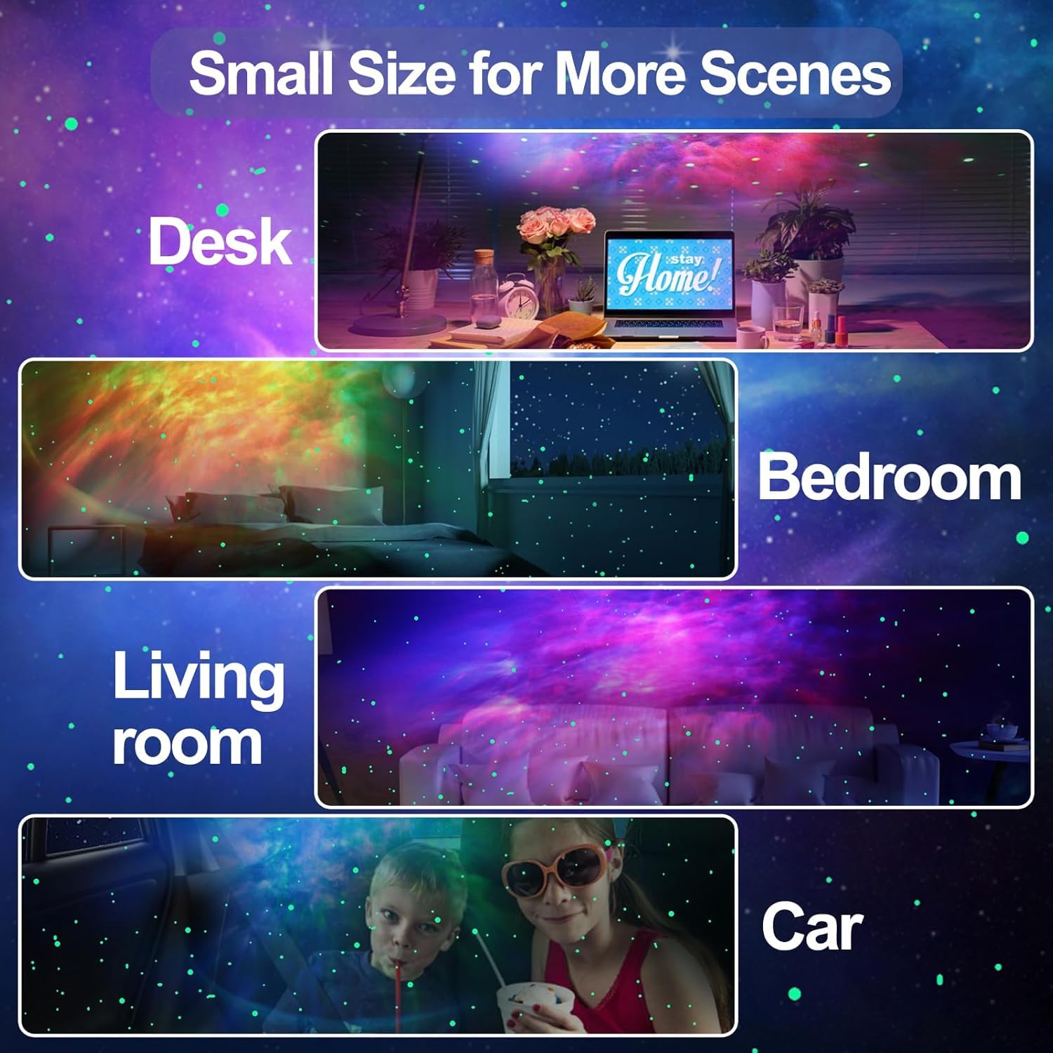 Plastic Astronaut Night Light Galaxy LED Projector Lamp with Remote Control, and 360° Adjustable