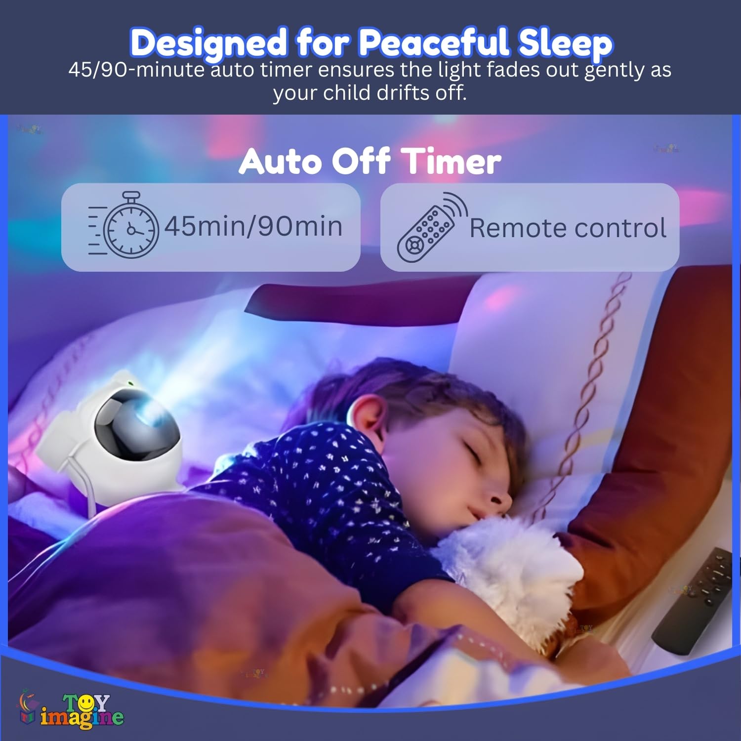 Plastic Astronaut Night Light Galaxy LED Projector Lamp with Remote Control, and 360° Adjustable