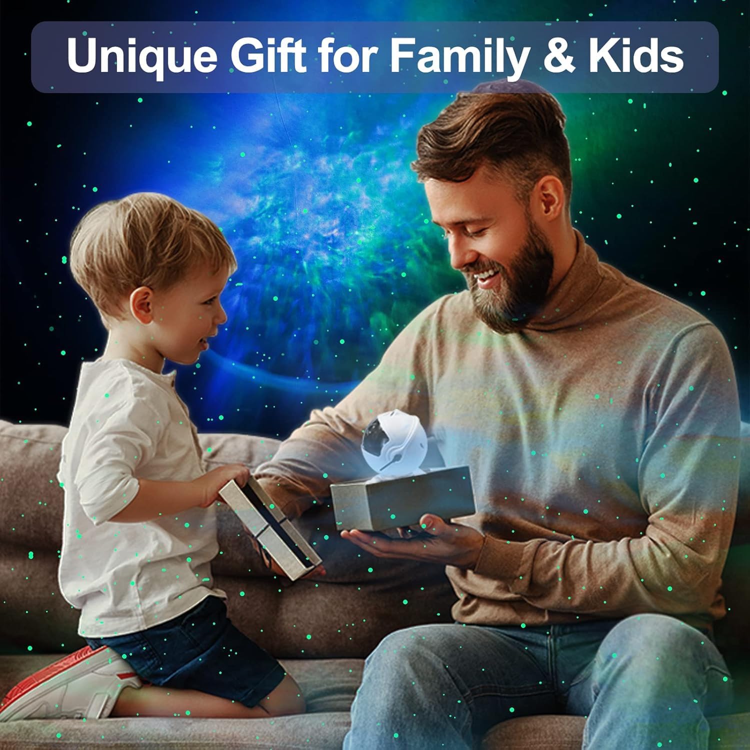 Plastic Astronaut Night Light Galaxy LED Projector Lamp with Remote Control, and 360° Adjustable