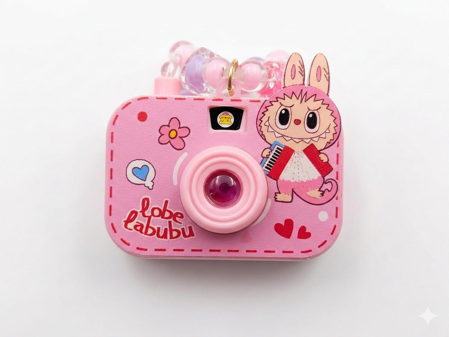 Camera Keychain for Kids – Cute Pink Monster Cartoon Design, Camera Projector Keychain, Projector Camera for Kids