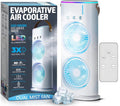 Portable Air Cooler Fan with Mist Function, Dual Fan Design, 700ml Water Tank, USB Powered, Remote Control