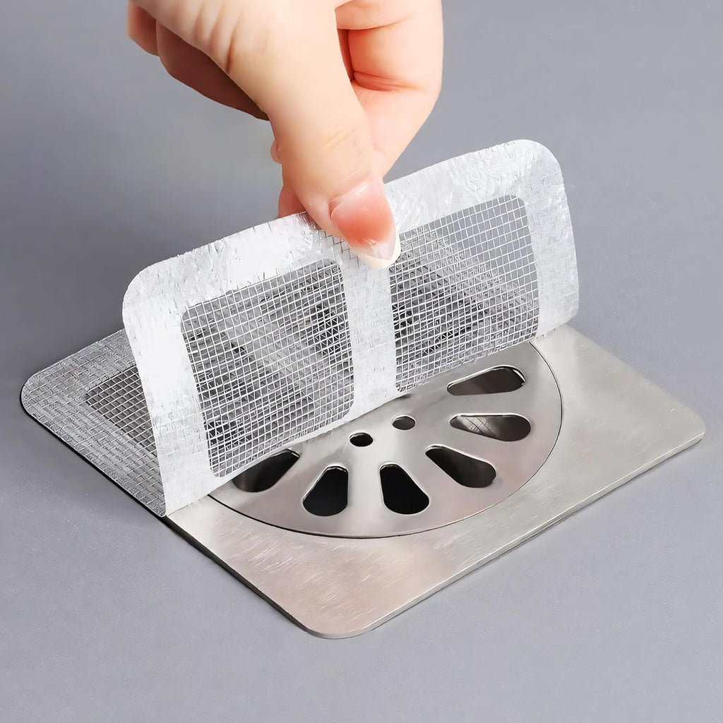 drain cover mesh, 5 Pack Waterproof Drain Cover Mesh for Bathroom – Self Adhesive Hair Catcher & Jali Protector